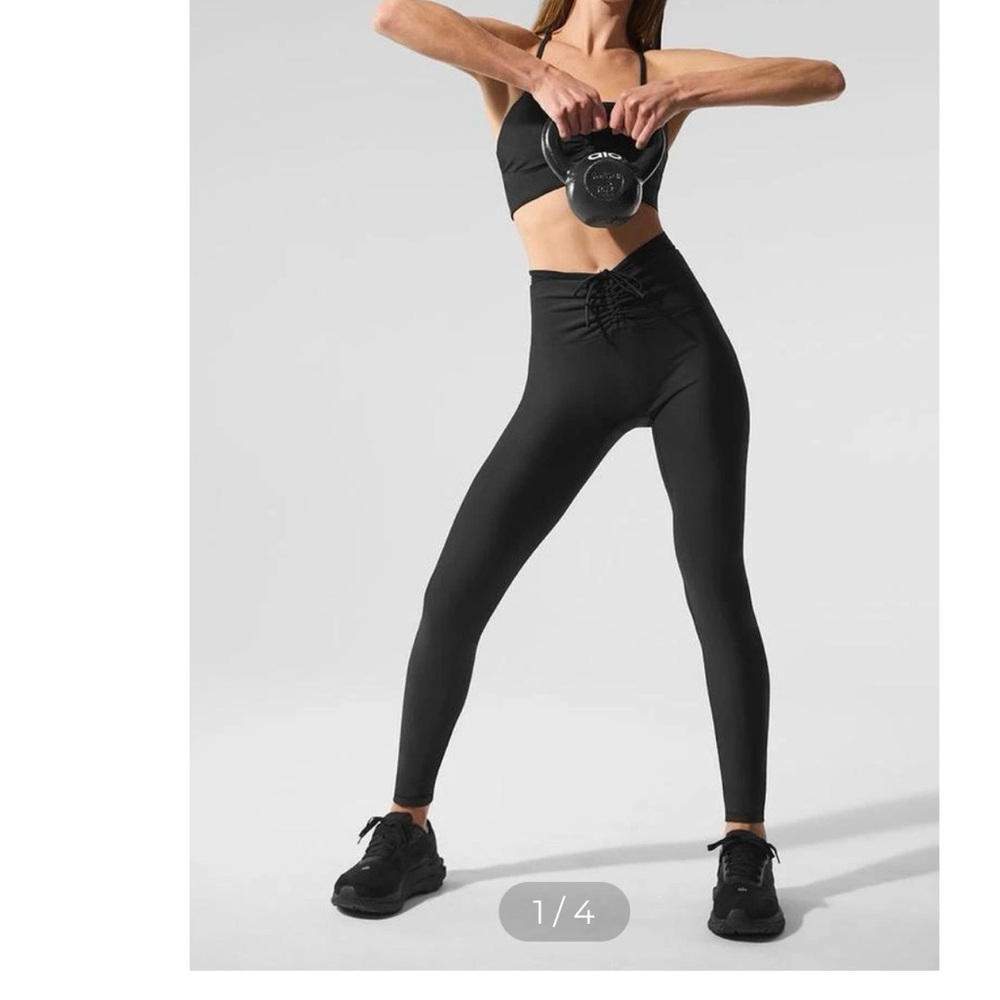 ALO Yoga Black Airlift Mesh High-Waist Divine Legging New without Tags
